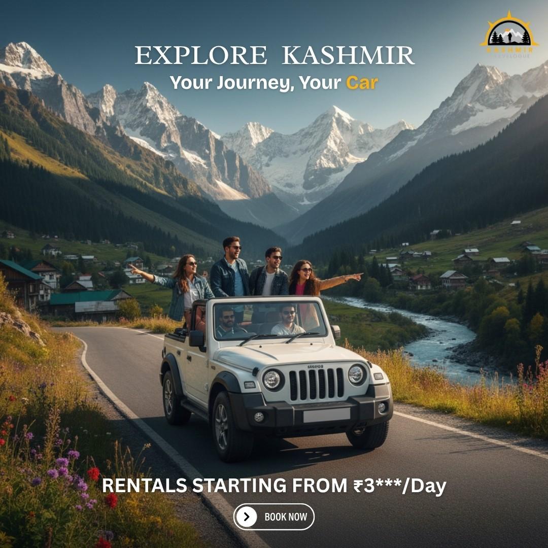 People enjoying their self drive car rentals in srinagar kashmir, from kashmir travelogue.